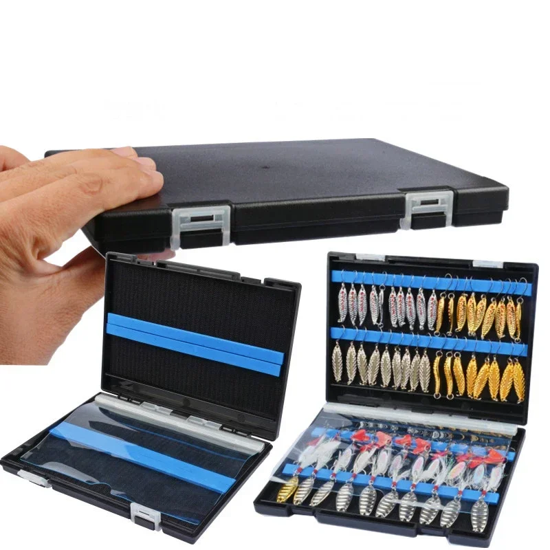 Fishing Lure Spinnerbait - Portable Double Sided Tackle Box Metal