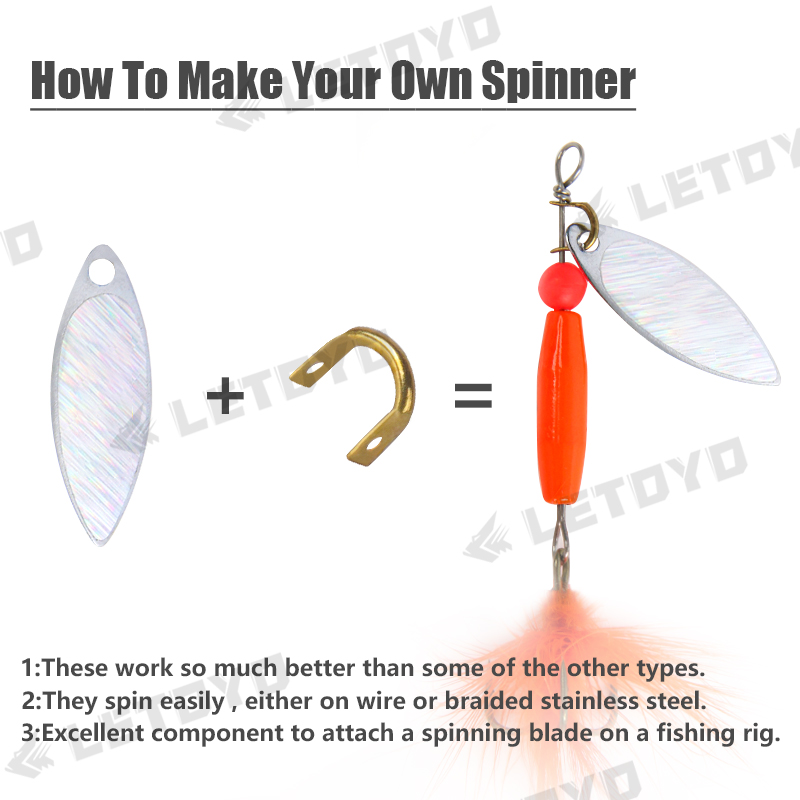 LETOYO 100pcs Folded Clevises  - Fishing Lure Spinnerbait recension och pris