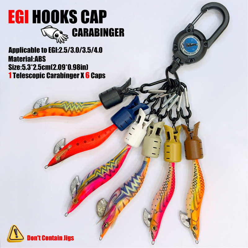 Squid Jig Hook Caps and Carabi - Fishing Lure Accessories recension och pris