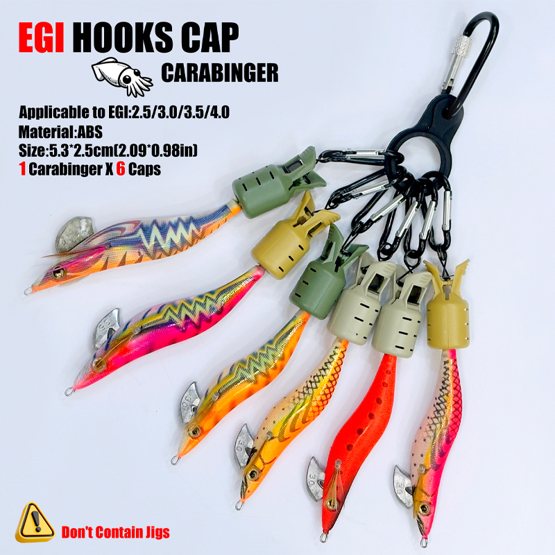 Squid Jig Hook Caps and Carabi - Fishing Lure Accessories recension och pris
